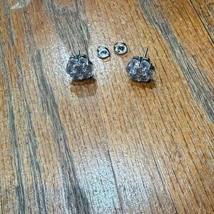 Sparkling Silver Stud Earrings